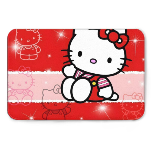 Πατάκι μπάνιου Hello Kitty από μαλακή φανέλα, αντιολισθητικό