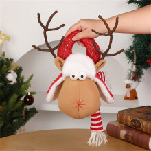 Kerstcadeautas van pluche - Zachte kersthanger voor aan het raam