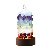 Imitatiekristallen nachtlampje – Amethist USB-bureaulamp, 13 cm