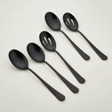 6-teiliges Servierlöffel-Set aus Edelstahl