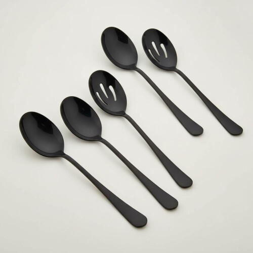 6-teiliges Servierlöffel-Set aus Edelstahl