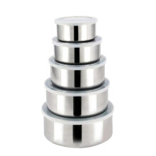 5-Piece Stainless Steel Mixing Bowl Set with Lids