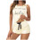 Conjunto feminino de regata e shorts estampados 1