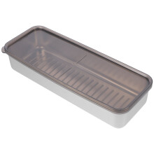 Ruostumattomasta teräksestä valmistettu säilytyslaatikko 26,5 x 10 x 5,5 cm