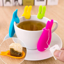 Rabbit-Shaped Silicone Tea Bag Holder – 4 Pack