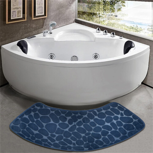 Tapete de espuma para banheiro, antiderrapante, absorvente e com relevo, 50 x 80 cm (20 x 32 polegadas). 2