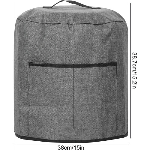 Στρογγυλό κάλυμμα φριτέζας αέρα 38x38,7cm με 2 τσέπες και λαβή 2