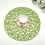 Green Round Paper Cord Placemats Braided 3 pcs 3