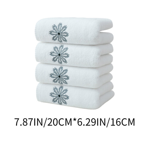 Baumwoll-Badetücher mit Schneeflockenmuster, 13 x 30 Zoll, 4er-Pack 2