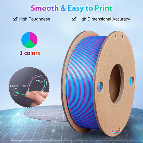 Silke PLA3D-filament 1,75 mm trefarget 250 g 1