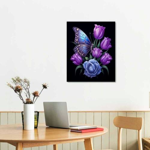 Tableau sur toile Tulipe violette – Impression HD de qualité supérieure 1