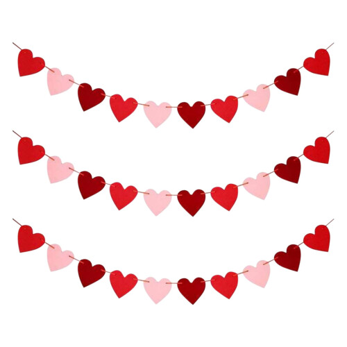Conjunto de banner com pingente de coração (3 peças, 2,3 m) 1
