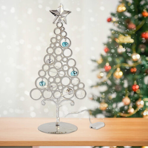 Support de sapin de Noël en métal, 28 cm, fer forgé, table 1