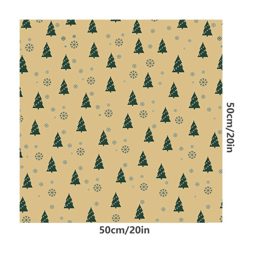 Kerstcadeaupapier, kraftpapier, 50 x 50 cm 2