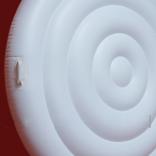 Couverture gonflable pour spa rond en PVC de 57 pouces avec 2