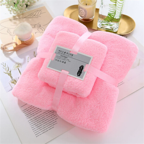 Ensemble de 2 serviettes de bain douces et absorbantes 1