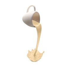 Escultura flotante de taza de café para decoración de cocina (1 pieza)