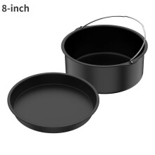 Air Fryer Pizza Pan and Cake Pan Set 8-inch 2 pcs