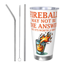 Fireball Cinnamon Whisky Tumbler Stainless Steel 20 oz