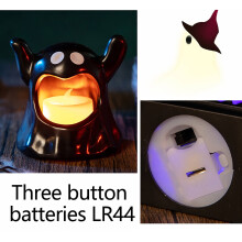 Halloween LED-keijukynttilät liekittömästi paristokäyttöisinä, 6 kpl