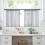 Faux Linen Sheer Curtains for Bathroom & Kitchen – 2 Pack 4