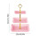 3-Tier Fruit and Candy Display Stand Green White Pink 13.38 3