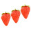 Decoração artificial de morango vermelho em PVC (3 peças) 1