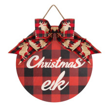 Panneau de porte en bois « Joyeux Noël » 30 cm