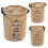 Jute wasmand met twee compartimenten 3