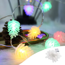 LED reťazové svetlá, teplá biela, 2 režimy, napájané batériami