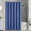 Blauer Waffel-Duschvorhang 72x78 Zoll 2
