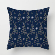 Weihnachtskissenbezug 45 cm x 45 cm, Glitzer-Polyester
