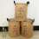 Jute wasmand met twee compartimenten 5