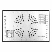 Tapis de cuisson en silicone antidérapant avec mesures, extra large