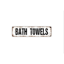 Panneau en aluminium pour serviettes de bain, 10 x 40 cm