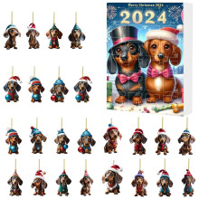 Calendrier de l'Avent Teckel - Compte à rebours de Noël de 24 jours