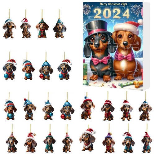 Calendrier de l'Avent Teckel - Compte à rebours de Noël de 24 jours