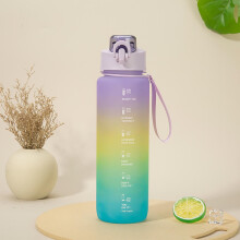 Bouteille d'eau étanche en Tritan de 1 L avec repères horaires