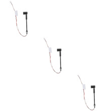 Set van 3 LED-kastspots, zwart aluminium, 3W