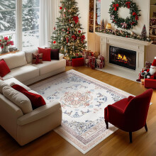 Tapis bohème vintage 90 x 150 cm en polypropylène antidérapant