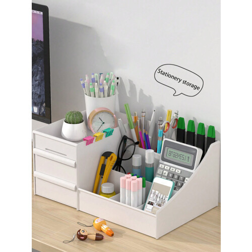 Boîte de rangement blanche pour tiroir de bureau ou coiffeuse 1