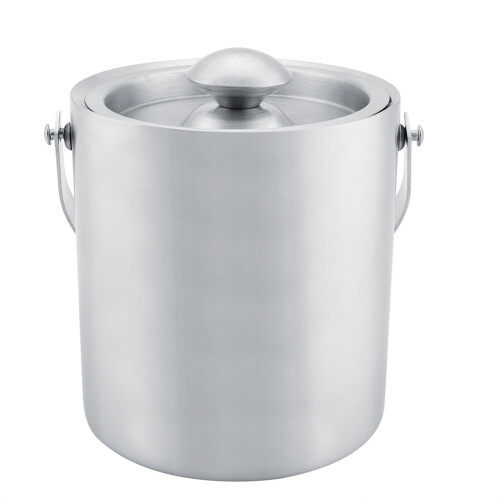 Doppelwandiger Eisbehälter aus Edelstahl mit Deckel, 2 l