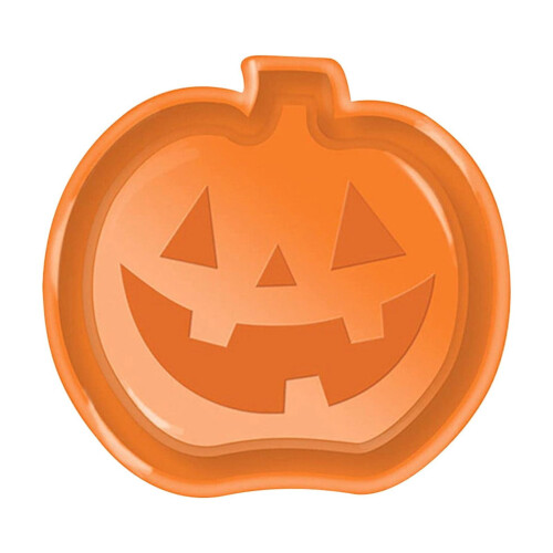 Halloween Plast Serveringsbrickor – Pumpa, Spöke & Fladdermus