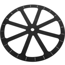 Base giratoria de plástico negro para expositor de 32 cm