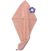 Bonnet de sèche-cheveux en polaire corail – Doux, absorbant et