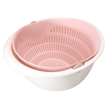 Panier passoire rotatif 2 en 1 – Plastique double couche