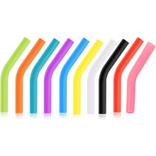 Coudes en silicone alimentaire pour pailles de 8 mm, lot de 10