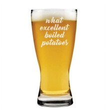 Verre à bière Pilsner de 44 cl (15 oz) décoré sur le thème d'Orgueil et Préjugés