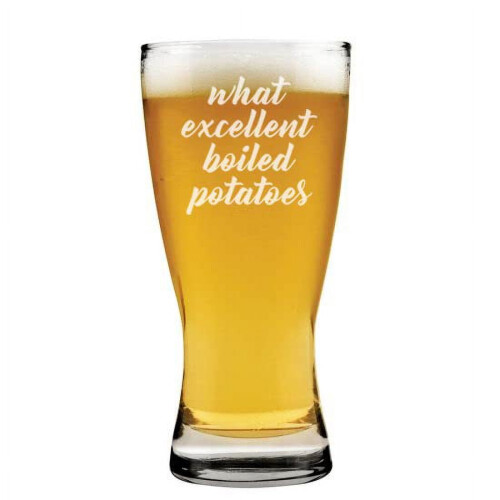 15oz Pilsnerglas mit Stolz-und-Vorurteil-Design