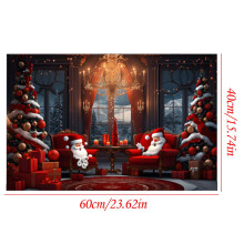 Tainini polyester rug red 15x23 inches